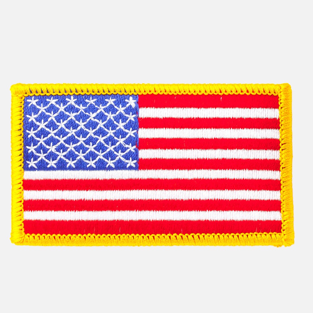 USA Flag Morale Patch - American Worker Tactical Hook & Loop Badge For ARMY Military