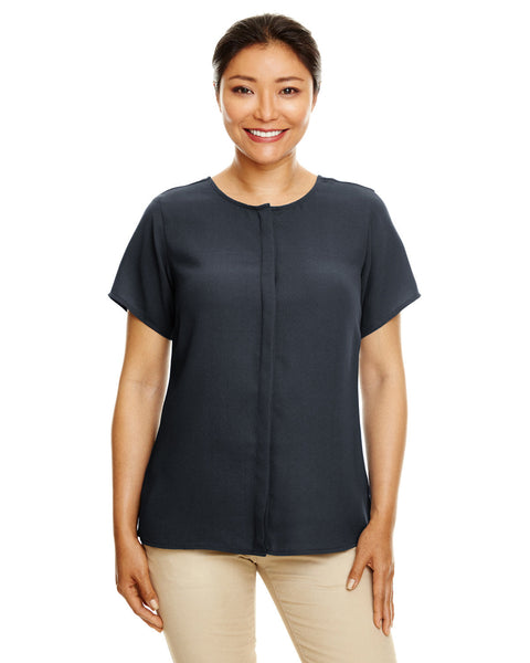 Devon & Jones DP612W Ladies' Perfect Fit Short-Sleeve Crepe Blouse
