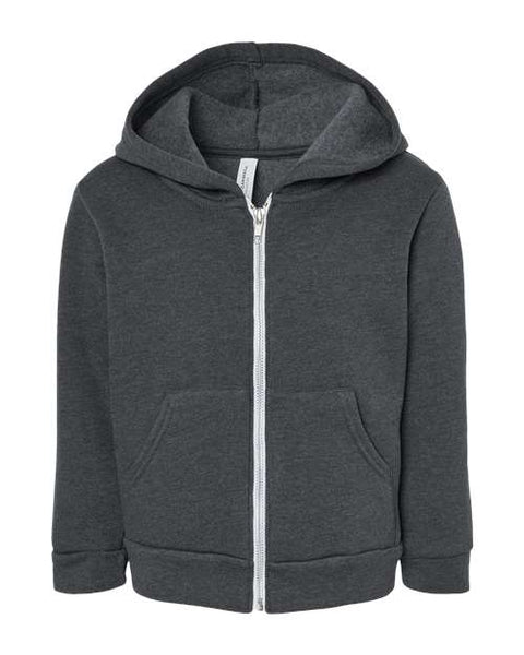 BELLA + CANVAS 3739T Toddler Sponge Fleece Full-Zip Hoodie Sweatshirt