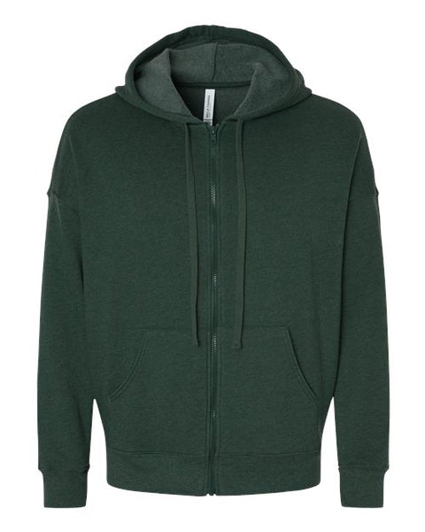 BELLA + CANVAS 3759 Unisex Sponge Fleece DTM Full-Zip Hoodie Sweatshirt