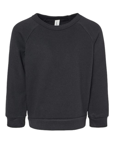 BELLA + CANVAS 3901T Toddler Sponge Fleece Raglan Crewneck Sweatshirt