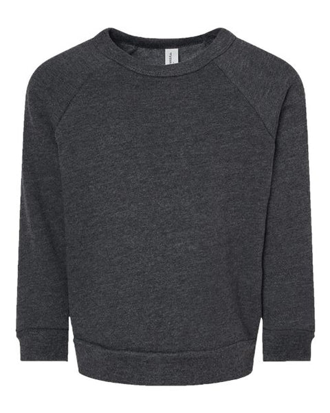 BELLA + CANVAS 3901T Toddler Sponge Fleece Raglan Crewneck Sweatshirt