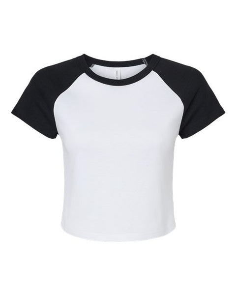 BELLA + CANVAS 1201 Women's Micro Rib Raglan Baby Tee