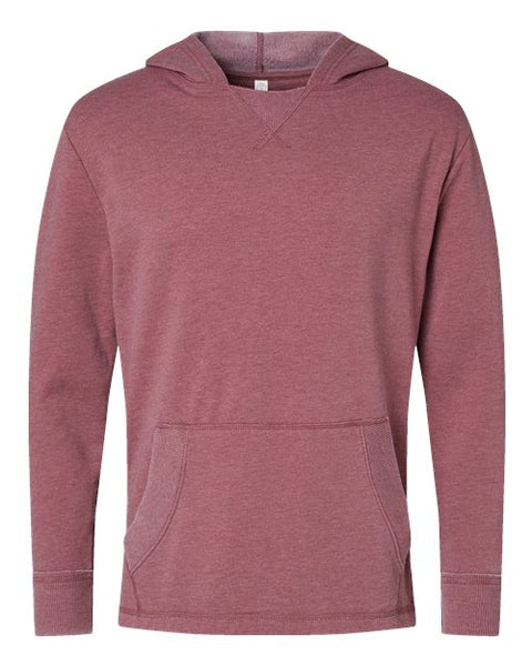 LAT 6936 Unisex Vintage Wash Fleece Hoodie Sweatshirt