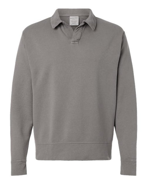 ComfortWash by Hanes GDH490 Unisex Garment-Dyed Polo Collar Sweatshirt