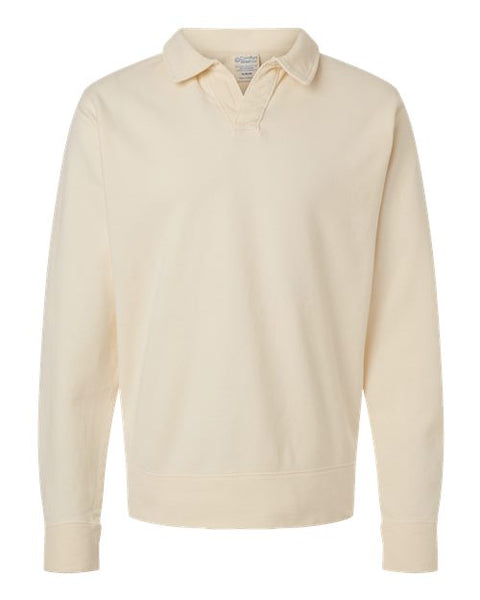 ComfortWash by Hanes GDH490 Unisex Garment-Dyed Polo Collar Sweatshirt
