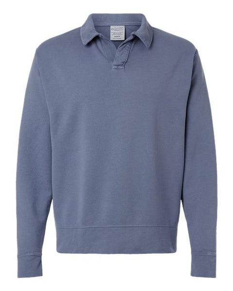 ComfortWash by Hanes GDH490 Unisex Garment-Dyed Polo Collar Sweatshirt