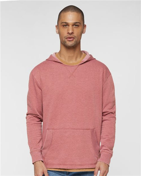 LAT 6936 Unisex Vintage Wash Fleece Hoodie Sweatshirt