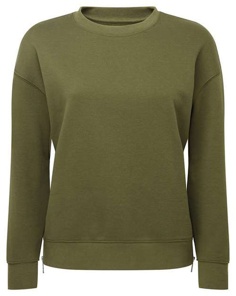 TriDri TD600 Women's Billie Side-Zip Crewneck Sweatshirt