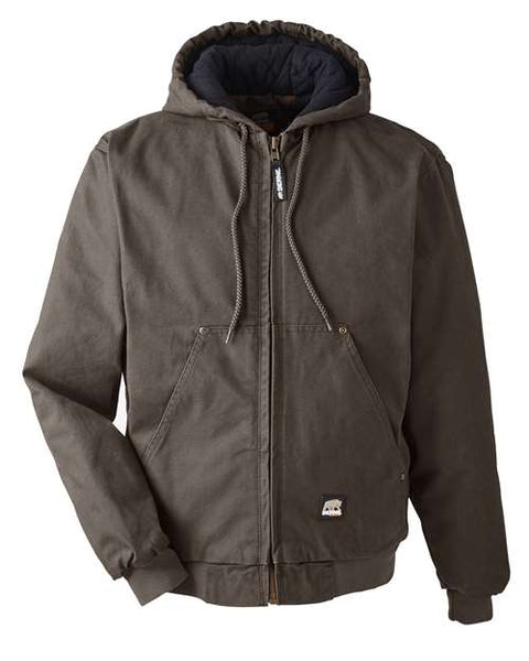 Berne Apparel HJ375 Men's Heartland Washed Cotton Duck Hooded Jacket