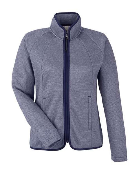 CORE365 CE72W Women's Venture Heathered Stripe Full-Zip Jacket