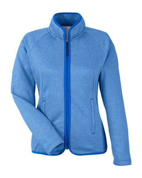 CORE365 CE72W Women's Venture Heathered Stripe Full-Zip Jacket