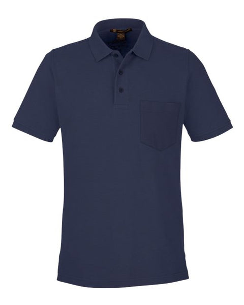 Harriton M205P Men's Valiant Cotton Snag Protect Pocket Polo