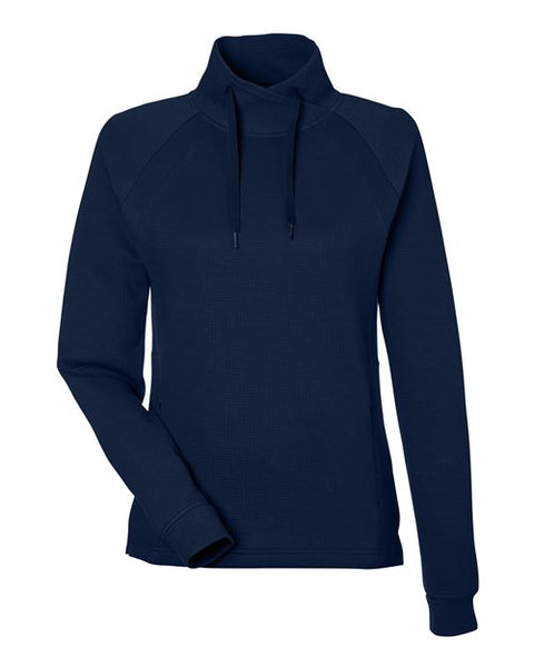 North End NE200W Women's Rhythm Waffle Cross-Neck Pullover
