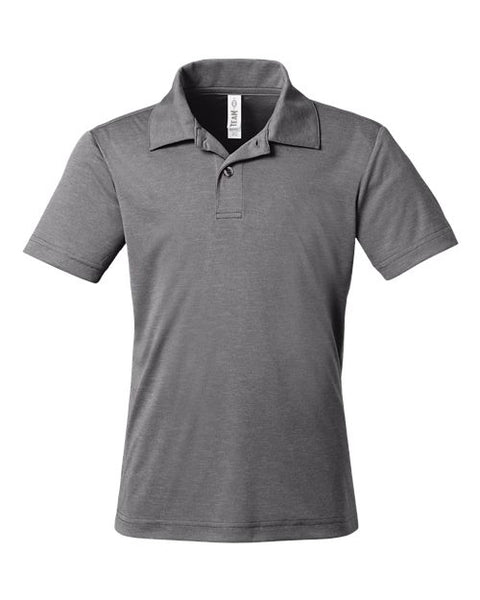 Team 365 TT51HY Youth Zone Sonic Heather Performance Polo