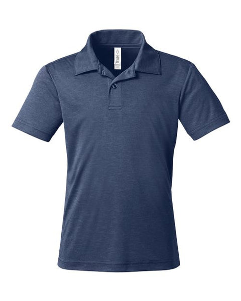 Team 365 TT51HY Youth Zone Sonic Heather Performance Polo