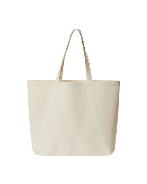 OAD OAD108R Jumbo Recycled Midweight Gusseted Canvas Tote