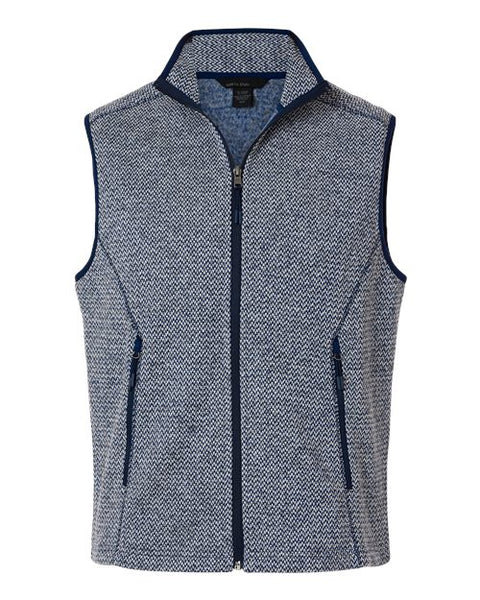 North End NE731 Men's Jasper Jacquard Fleece Vest