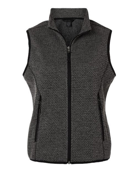 North End NE731W Women's Jasper Jacquard Fleece Vest
