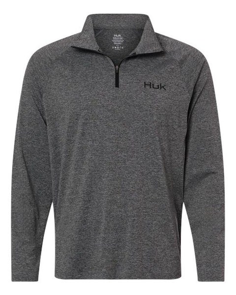 HUK H1200715 Men's Airweight Heather Quarter-Zip Pullover