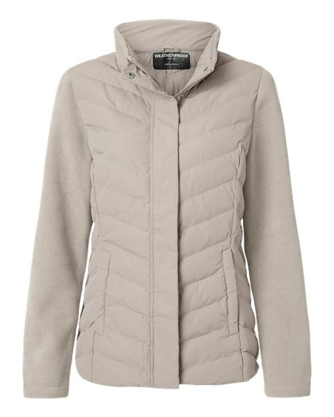 Weatherproof W26719 Women's Mixed Media Chevron Jacket