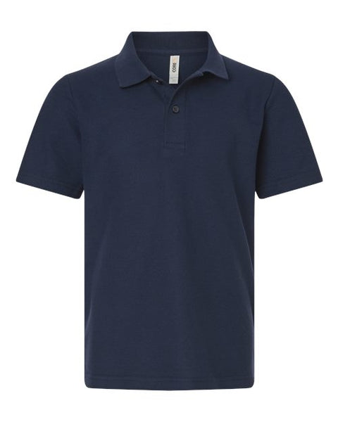 CORE365 CE106Y Youth Resolve CVC Performance Pique Polo