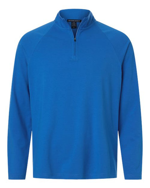 Devon & Jones DG402 Men's Seaton Pebble Textured Quarter-Zip Pullover