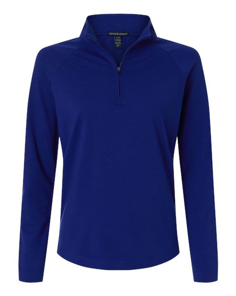 Devon & Jones DG402W Women's Seaton Pebble Textured Quarter-Zip Pullover