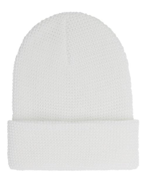 YP Classics 2501KC Waffle Cuffed Knit Beanie