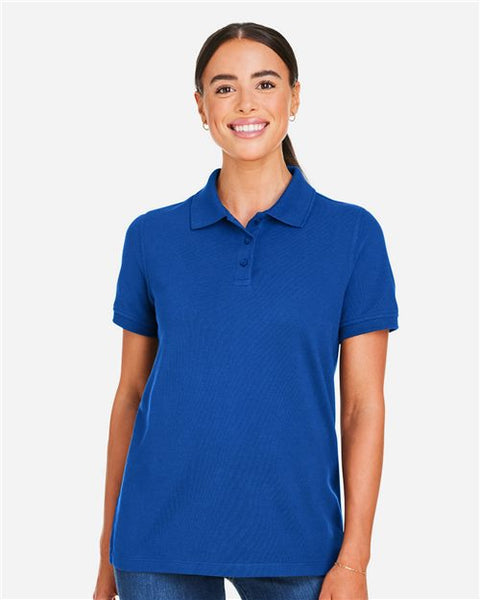 Harriton M205W Women's Valiant Cotton Snag Protect Polo