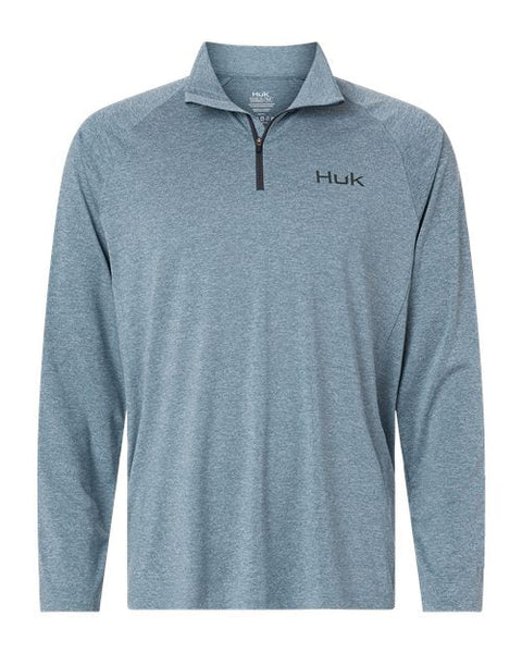 HUK H1200715 Men's Airweight Heather Quarter-Zip Pullover