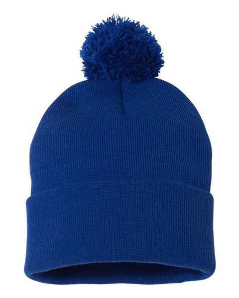 Sportsman SP15 12" Pom-Pom Cuffed Beanie
