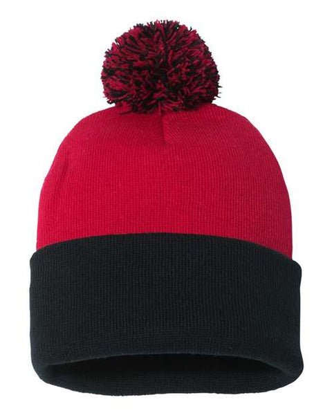 Sportsman SP15 12" Pom-Pom Cuffed Beanie