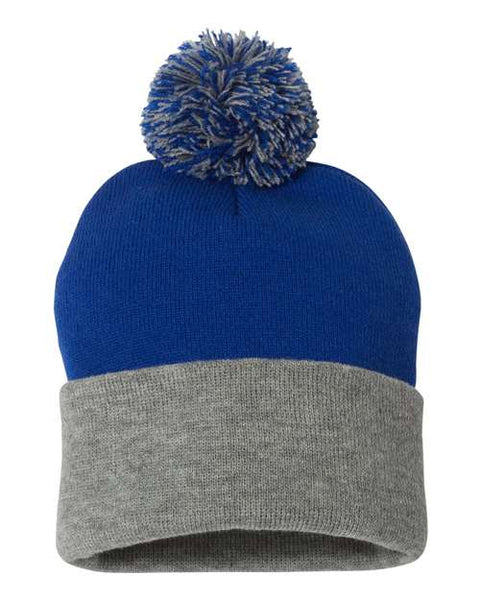 Sportsman SP15 12" Pom-Pom Cuffed Beanie