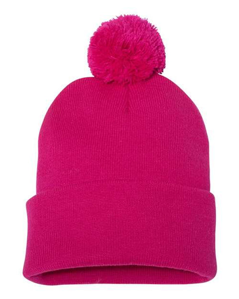 Sportsman SP15 12" Pom-Pom Cuffed Beanie
