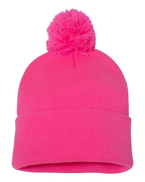 Sportsman SP15 12" Pom-Pom Cuffed Beanie