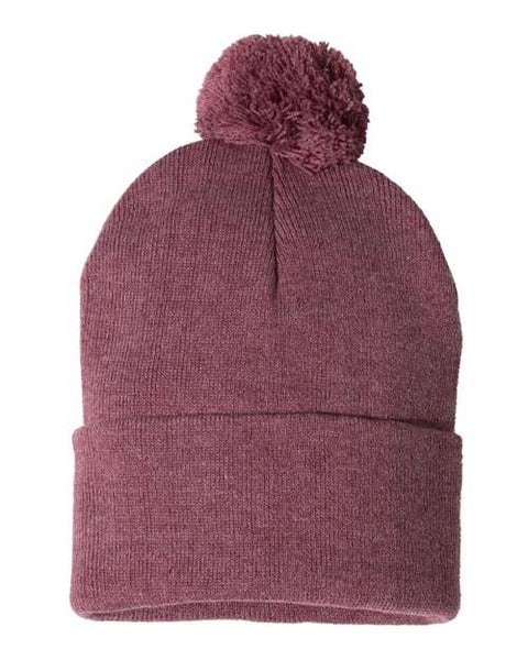 Sportsman SP15 12" Pom-Pom Cuffed Beanie