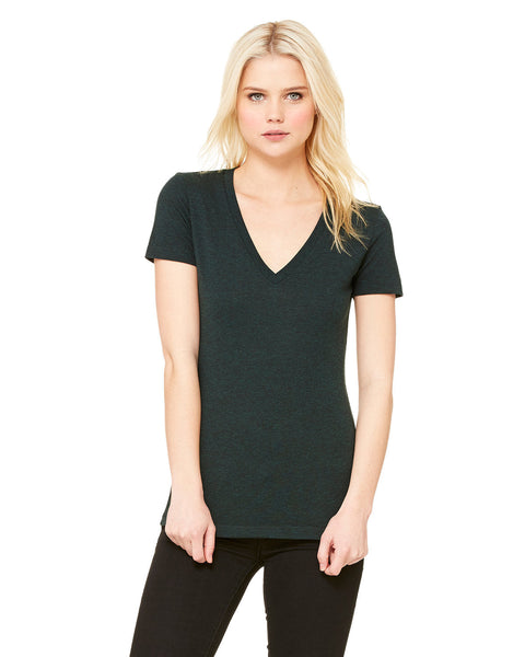 Bella + Canvas 8435 Ladies' Triblend Short-Sleeve Deep V-Neck T-Shirt