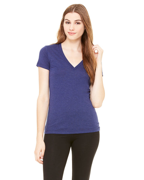 Bella + Canvas 8435 Ladies' Triblend Short-Sleeve Deep V-Neck T-Shirt