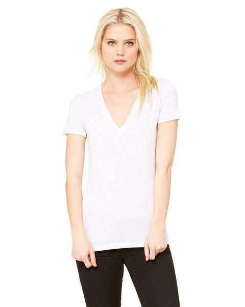 Bella + Canvas 8435 Ladies' Triblend Short-Sleeve Deep V-Neck T-Shirt