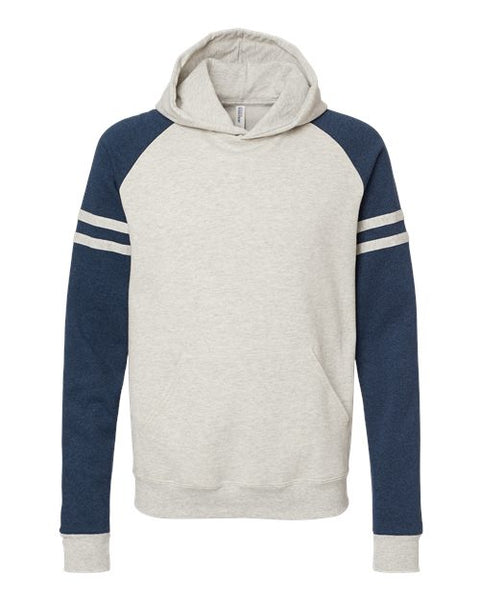 JERZEES 97CR Unisex Nublend Varsity Colorblocked Raglan Hooded Sweatshirt