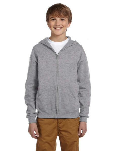Jerzees 993B Youth NuBlend Fleece Full-Zip Hooded Sweatshirt