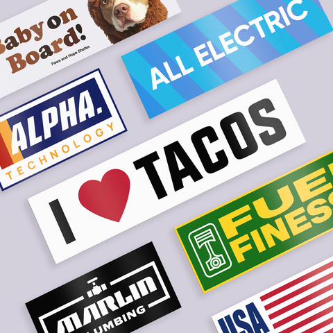 Custom Bumper Stickers | Buy Bumper Stickers in Bulk