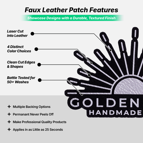 Faux Leather Patches