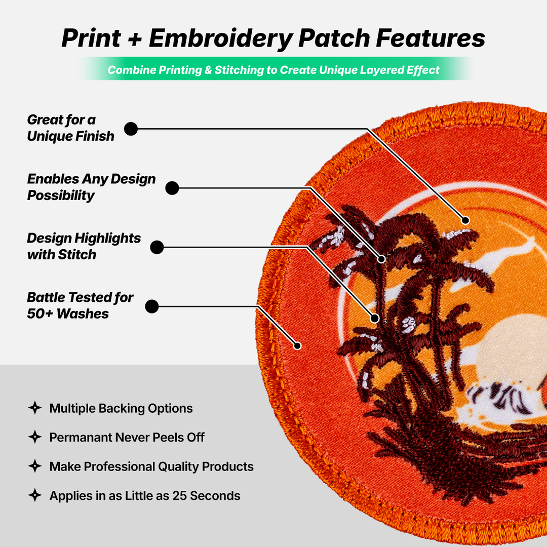 Print & Embroidery Patches | Design Custom Print & Stitch Patches