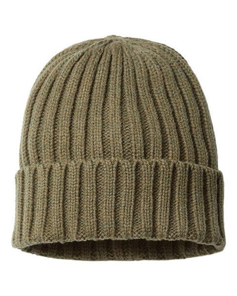 Atlantis Headwear SHORE Sustainable Cable Knit Cuffed Beanie