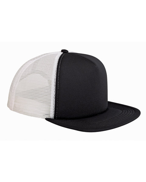 Big Accessories BX030 5-Panel Foam Front Trucker Hat