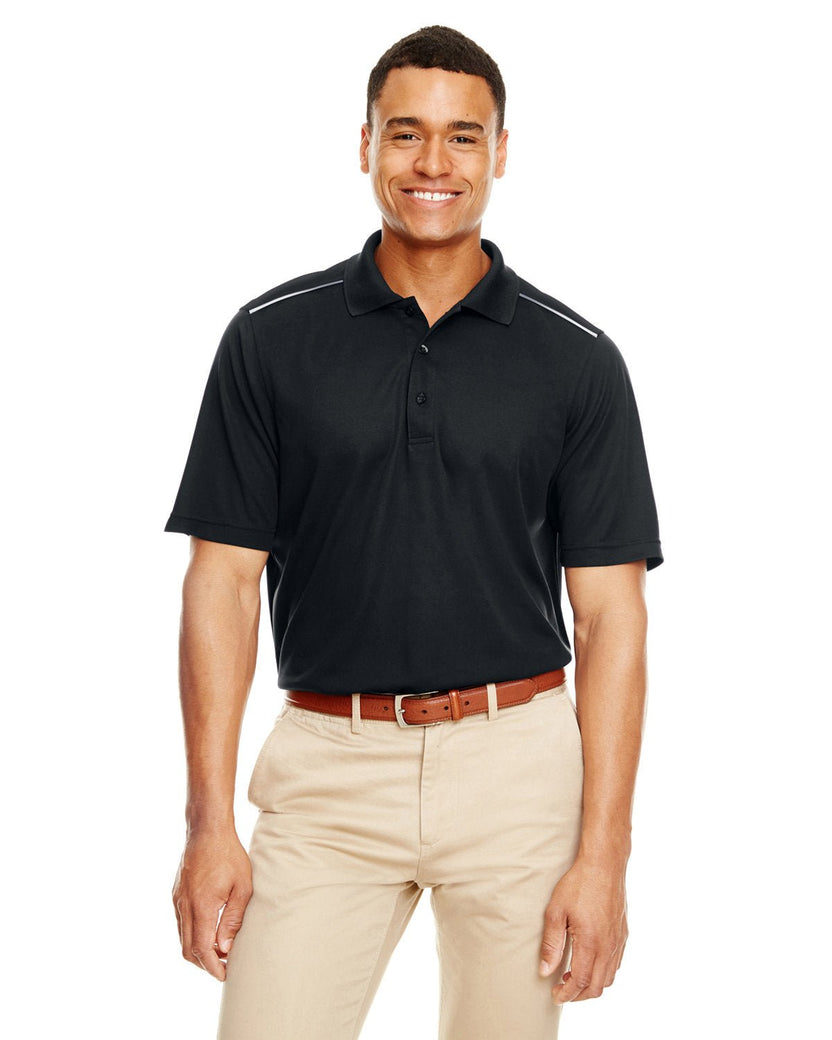 Core 365 88181R Men's Radiant Performance Pique Polo withReflective Piping