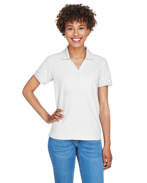 Devon & Jones D100W Ladies' Pima Piqu Y-Collar Polo