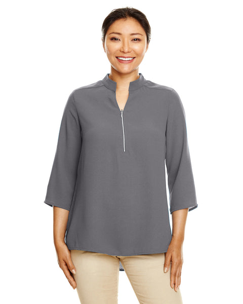Devon & Jones DP611W Ladies' Perfect Fit  3/4-Sleeve Crepe Tunic